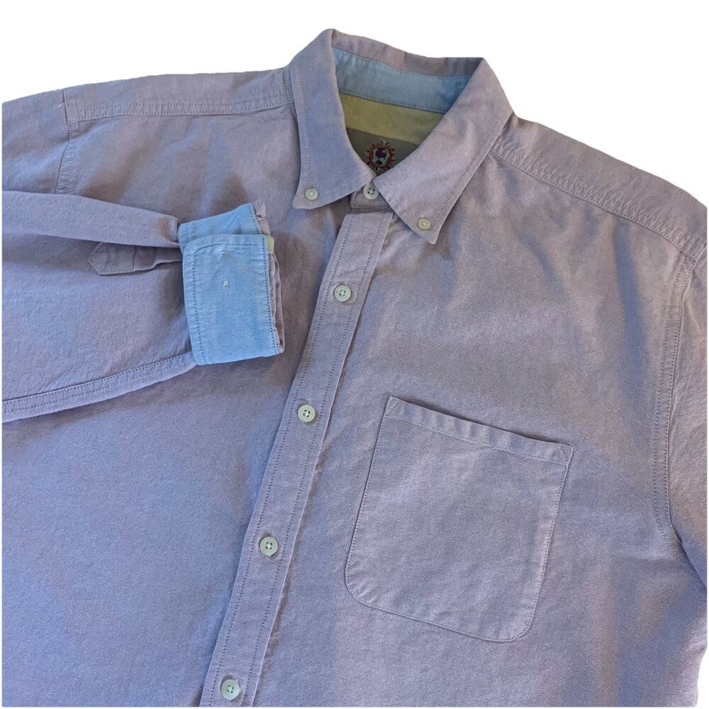 The Territory Ahead Men's Medium Oxford Cotton Long Sleeve Lavender Shirt